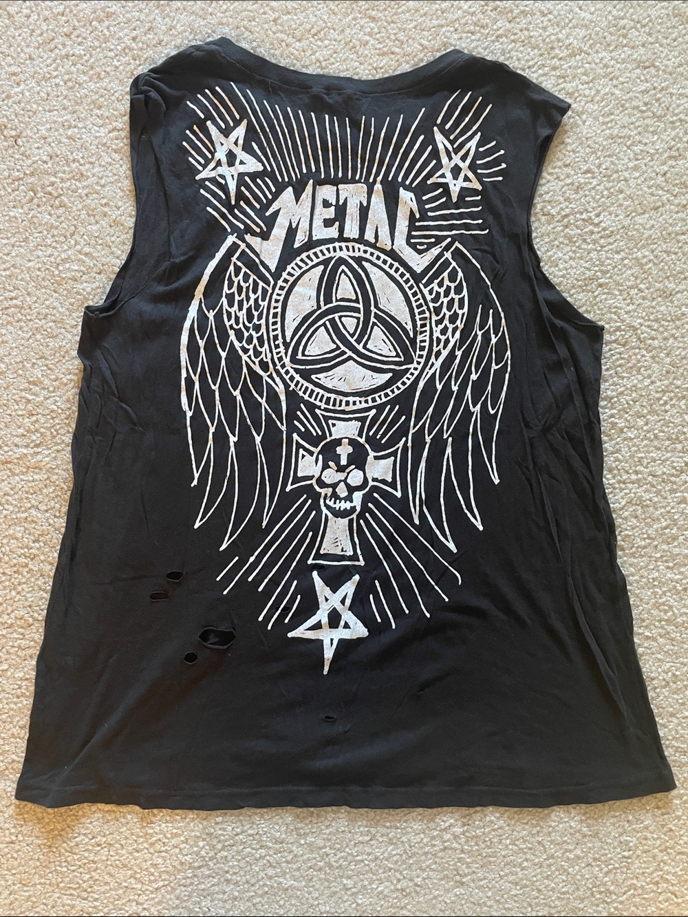 Vintage Truly Madly Deeply Distressed “Metal” Muscle Tee, Size L